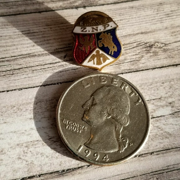 Relisted - vintage Z.N.P collar pin stud Polish national ? - Picture 4 of 6